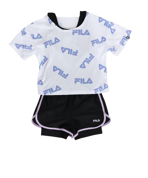 フィラ（FILA）ジュニア 女子 水泳 Tシャツセット オン スクール