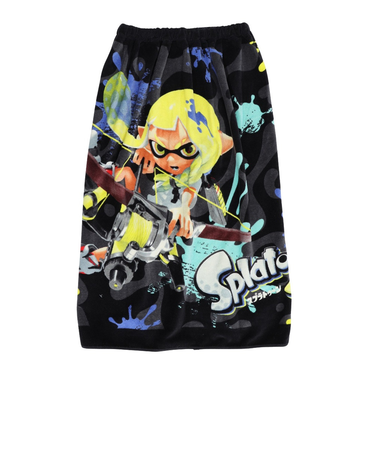 巻タオル 水泳 スプラトゥーン3 クールインク 80cm丈 黒 4525003100 スイムタオル
