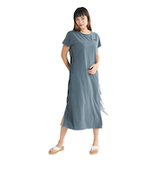 ロキシー（ROXY）ロングワンピース サイドフリンジ コットン LABYRINTH DRESS 25SURDR252031BBK