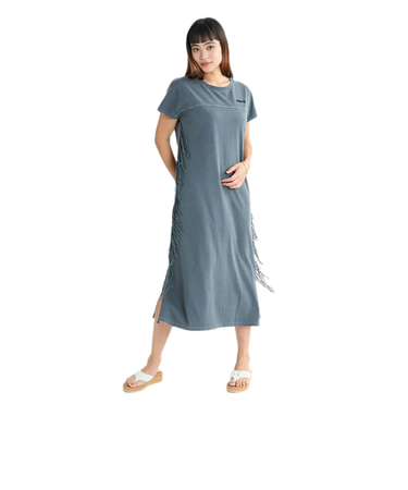 ロキシー（ROXY）ロングワンピース サイドフリンジ コットン LABYRINTH DRESS 25SURDR252031BBK