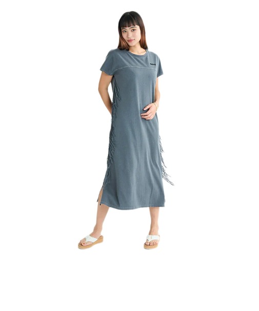 ロキシー（ROXY）ロングワンピース サイドフリンジ コットン LABYRINTH DRESS 25SURDR252031BBK