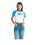 ロキシー（ROXY）半袖Tシャツ チビT 丈短め ラグラン SUN OVER 25SURST252041BLU