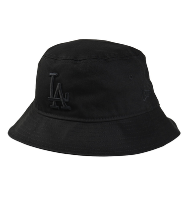 ニューエラ（NEW ERA）帽子 ハット バケットバケハ 01 MLB Tonal Bucket Hat ロサンゼルス･ドジャース 黒 Mサイズ 143884…