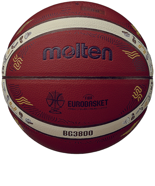 モルテン（molten）バスケットボール 7号球 EuroBasket 2025 公式試合球 レプリカ B7G3800-E5Z