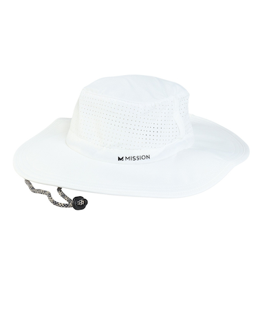 ミッション(MISSION)クーリングブーニーハット 白 111179MIS 軽量 通気性 UPF50 紫外線対策 冷却 洗濯可 男女兼用