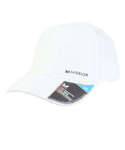 ミッション(MISSION)帽子 キャップ クーリングパフォーマンスハット 白 106000MIS クールダウン 冷却 軽量 通気性 UPF50 男女兼用