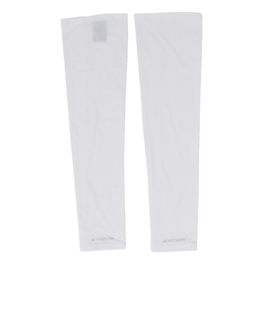 ミッション（MISSION）クーリングサンスリーブ 白 109406 冷却 軽量 UPF50 紫外線対策 紫外線予防 出かけ 外出 ガーデニング 園芸