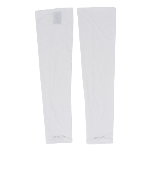 ミッション（MISSION）クーリングサンスリーブ 白 109406 冷却 軽量 UPF50 紫外線対策 紫外線予防 出かけ 外出 ガーデニング 園芸