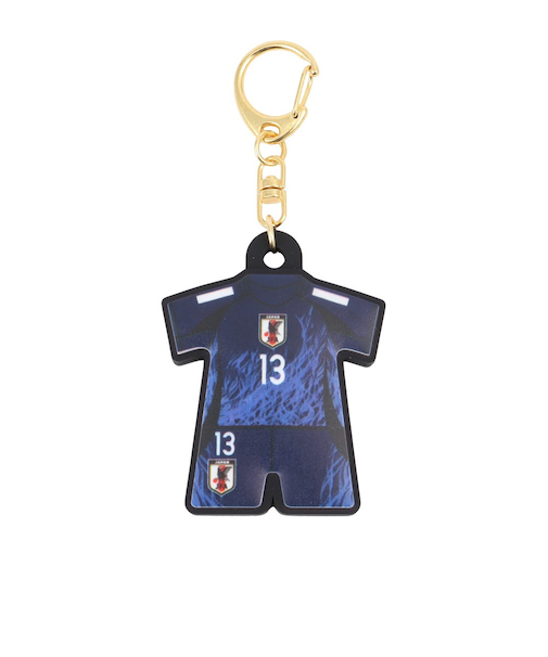 日本サッカー協会（JFA）プレーヤーズユニ型ラバーキーホルダー SAMURAI BLUE STADIUM LINE 中村敬斗 24JFA-015-13