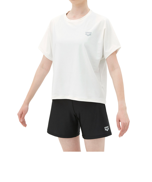 アリーナ（ARENA）フィットネス水着 レディース 水泳 フィットネスセパレーツ Yバック・差し込みパッド 白 M-LL AS5FWF97L WHBK 3点セ…