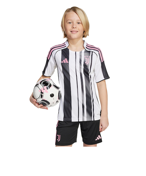 アディダス(adidas)キッズ ユベントス 25/26 ホームジャージー KPZ47-JN5237(Jr) アディダス（adidas）キッズ ユベントス 25/26 ホームジャージー KPZ47