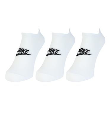 ナイキ（NIKE）靴下 スポーツウェア エブリデイ エッセンシャル ノーショウ ソックス 3足組 白 23-29cm DX5075-100 3足セット アンク…