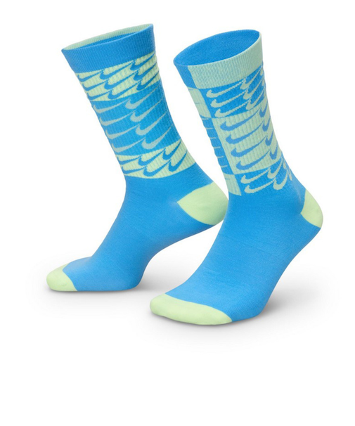 ナイキ(NIKE)靴下 エブリデイ エッセンシャル クルー ソックス 2足組 青 SWSH HM5873-903 二足セット スポーツ 通学 軽量