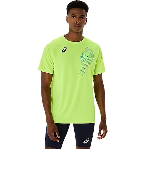 アシックス（ASICS）陸上ウェア トラックプラクティスグラフィック半袖
