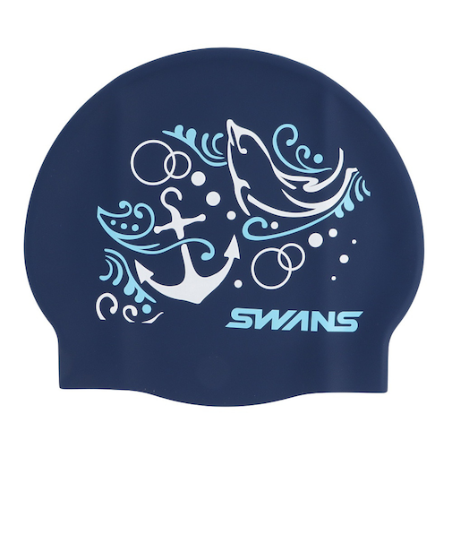 スワンズ（SWANS）スイムキャップ 水泳 キャップ シリコンキャップ 紺 SA-7 MARINE NAV スイミングキャップ 水泳帽 シリコーン