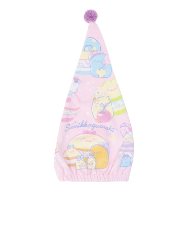 キャップタオル すみっコぐらし ふわふわ CM42002 帽子 お風呂 シャワー プール 名前スペース キャラ