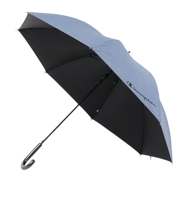 チャンピオン（CHAMPION）傘 晴雨兼用シャンブレー 65cm ジャンプ傘 紺 CHM81JP65 NV 長傘 雨傘 遮光 UVカット 紫外線カット