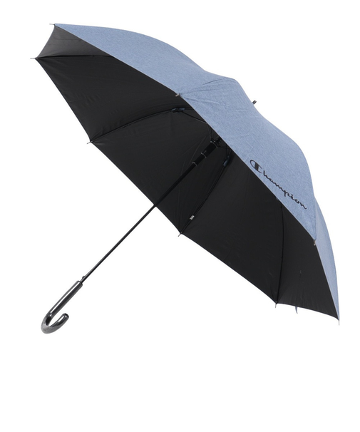 チャンピオン（CHAMPION）傘 晴雨兼用シャンブレー 65cm ジャンプ傘 紺 CHM81JP65 NV 長傘 雨傘 遮光 UVカット 紫外線カット