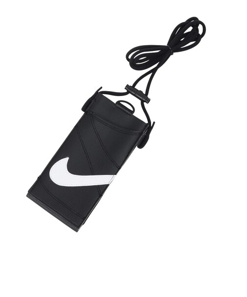 ナイキ（NIKE）スマホポーチ プレミアム フォーンクロスボディー 黒×白 NW0005-091 サコッシュ ミニバッグ 首掛け 斜め掛け 2WAY