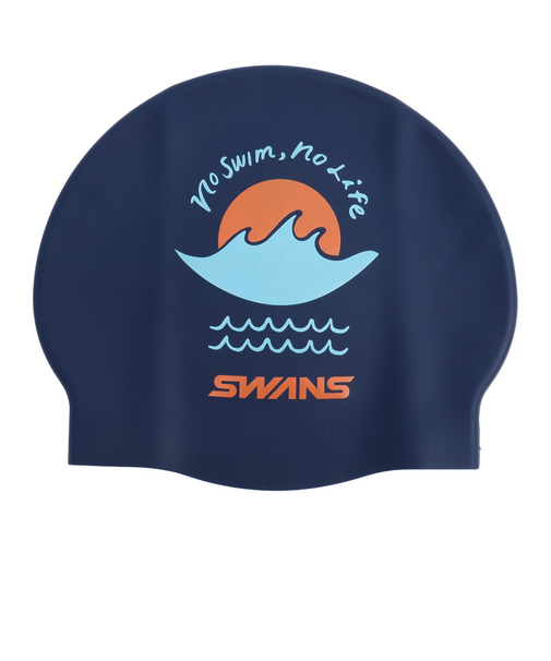 スワンズ（SWANS）スイムキャップ 水泳 キャップ シリコーンキャップ 紺 SA-7SUN NAV WA承認 レース用 スイミングキャップ シリコン