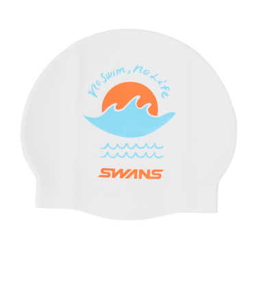 スワンズ（SWANS）スイムキャップ 水泳 キャップ シリコーンキャップ 白 SA-7SUN W WA承認 レース用 スイミングキャップ シリコン