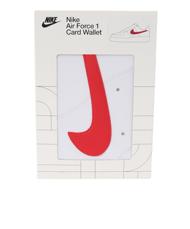ナイキ（NIKE）カードケース アイコン エアフォース1 カードウォレット 白×赤 NW0001-173 ミニウォレット マネークリップ