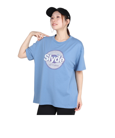 ロゴ 半袖 スリット Tシャツ SL2025SSL-APP003BLU