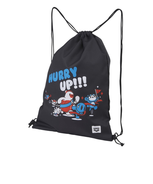 アリーナ（ARENA）スイムバッグ 水泳 マルチバッグ(アリーナ君フレンズ) 招集所持ち込み可 黒 AS5SBP33U BKBK 水泳バッグ