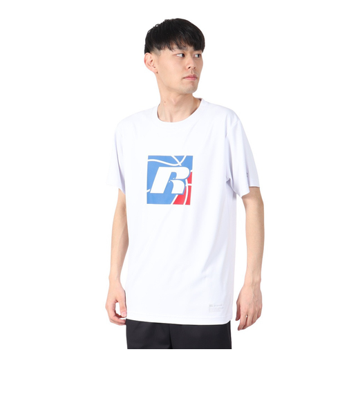 ラッセル（RUSSELL）バスケットボールウェア FRONT R 半袖Tシャツ RBB25S0004 WHT