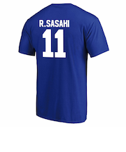 エムエルビー（MLB）野球ウェア ジュニア ドジャース 佐々木朗希 ネーム&ナンバー Tシャツ ブルー ML01-25AS-0003-BLU-Jr