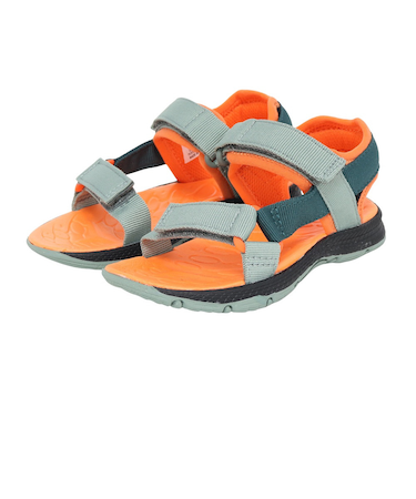 メレル（MERRELL）ジュニア スポーツサンダル ストラップサンダル カフナウェブ グリーン オレンジ MK266760 GREY/BLK/ORANGE キ…
