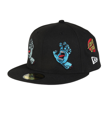ニューエラ（NEW ERA）帽子 キャップ 59FIFTY SANTA CRUZ オールオーバー スクリーミングハンド 14384270