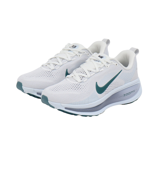 ナイキ（NIKE）ランニングシューズ ジョギングシューズ ボメロ 18 ホワイト グリーン HM6804-103 クッション性 通気性 フィット感 軽量