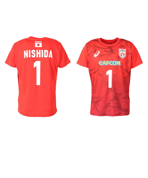 アシックス（ASICS）バレーボールウェア バレー応援Tシャツ 男子 日本