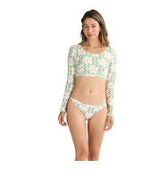 ロキシー（ROXY）PARTY WAVES ロングスリーブ ビキニ 長袖ラッシュガード ボトム 上下セット 25SPRSW251006BAS