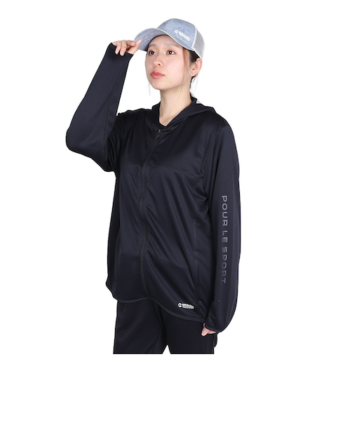 ドライプラス LHONEYCOMB フーディー WU5S0066-TR852-GRCD NVY