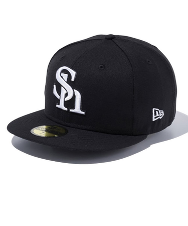 ニューエラ（NEW ERA）帽子 キャップ 59FIFTY 福岡ソフトバンクホークス 黒 S-Lサイズ(57-59cm) 14525187 スポーツキャップ