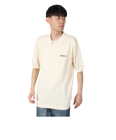 エクストララージ（XLARGE）EMBROIDERED ロゴ ニットポロシャツ 101242013010-WHITE