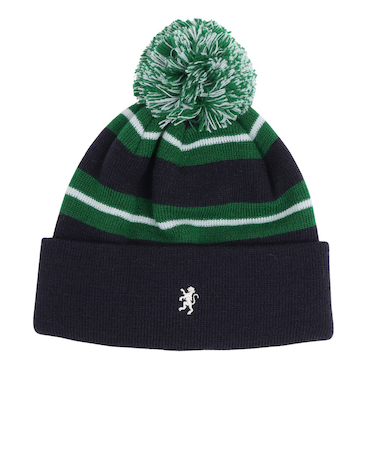 ニットウォッチキャップ GY-H0317 ACW NAVYxGREEN STRIP