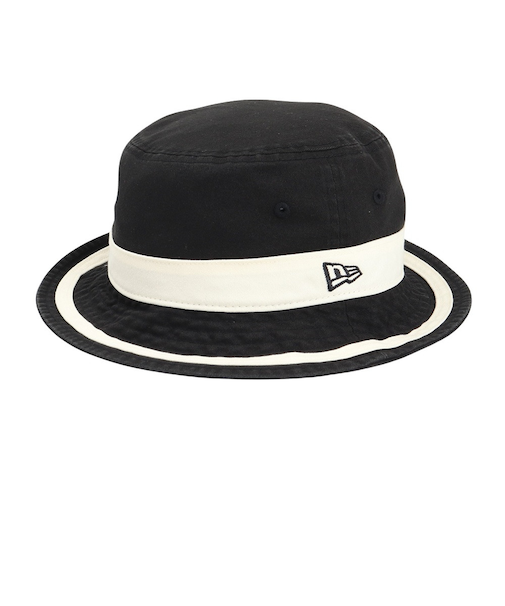 ニューエラ（NEW ERA）帽子 ハット バケット01 Striped Band COLOR B CHR 黒 Mサイズ 14388535 バケハ スト系 日よ…
