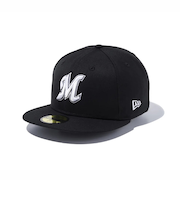 ニューエラ（NEW ERA）帽子 キャップ 59FIFTY 千葉ロッテマリーンズ 黒 S-Lサイズ 14525192 NPB 野球 プロ野球 男女兼用
