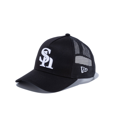ニューエラ（NEW ERA）キャップ ジュニア 9FORTY A-Frame トラッカー 福岡ソフトバンクホークス 黒 52-55cm 14524501 スポ…