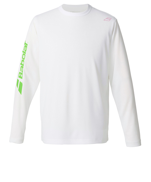 バボラ（BABOLAT）テニスウェア ピュア ロングスリーブ シャツ BUP5553-WH