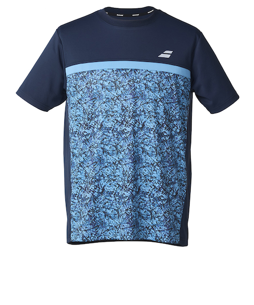 バボラ（BABOLAT）テニスウェア クラブ ショートスリーブ シャツ2 BUP5562C-BL