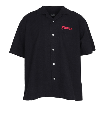 エクストララージ（XLARGE）EMBROIDERED 半袖 レースシャツ 101252014005-BLACK