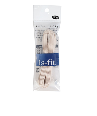 イズフィット（is-fit）シューレース 靴ひも X コットン ベージュ 130cm