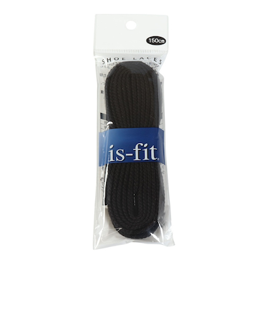 イズフィット（is-fit）シューレース 靴ひも X AC クロ 150cm