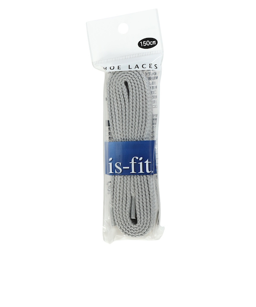 イズフィット（is-fit）シューレース 靴ひも X AC Dグレー 150cm