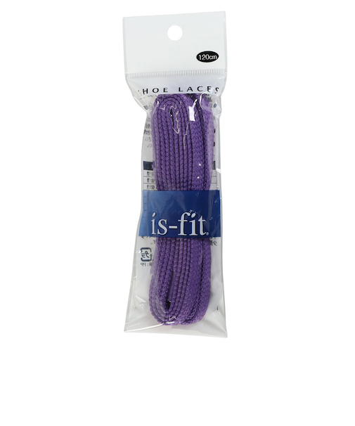 イズフィット（is-fit）シューレース 靴ひも X AC パープル 120cm