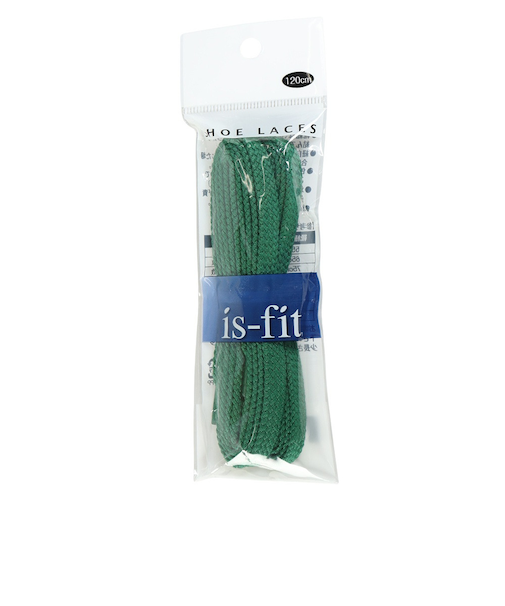 イズフィット（is-fit）シューレース 靴ひも X AC Dグリーン 120cm